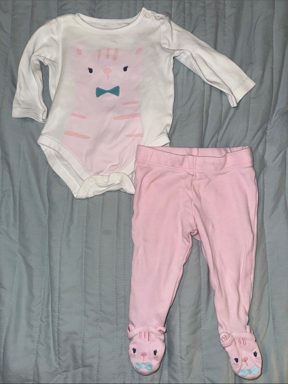Matching Onesie & Footie Pants Set